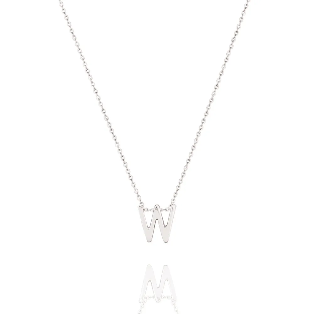 Linda Tahija Letter Necklace, Silver (A-Z)