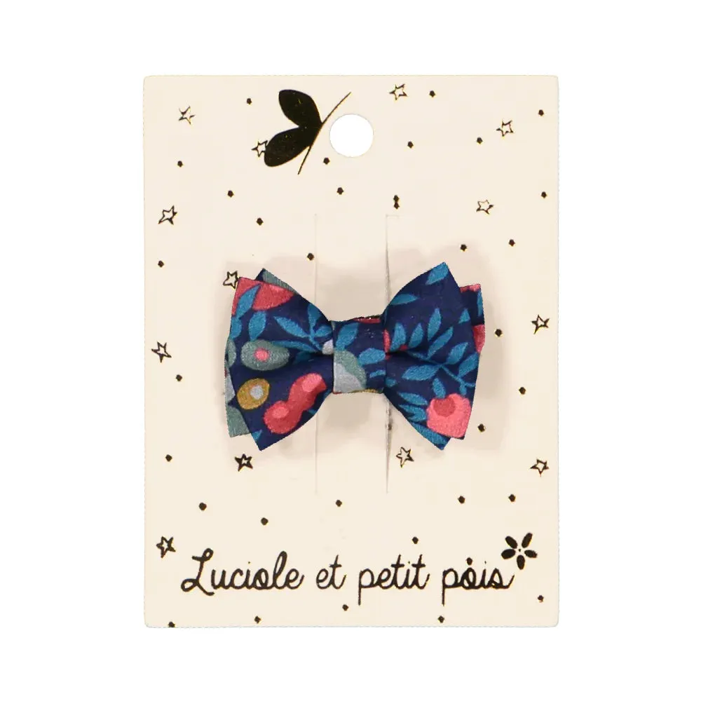 Luciole Et Petit Pois | Mini Double Bow Hair CLip - Liberty Wiltshire Nausicaa