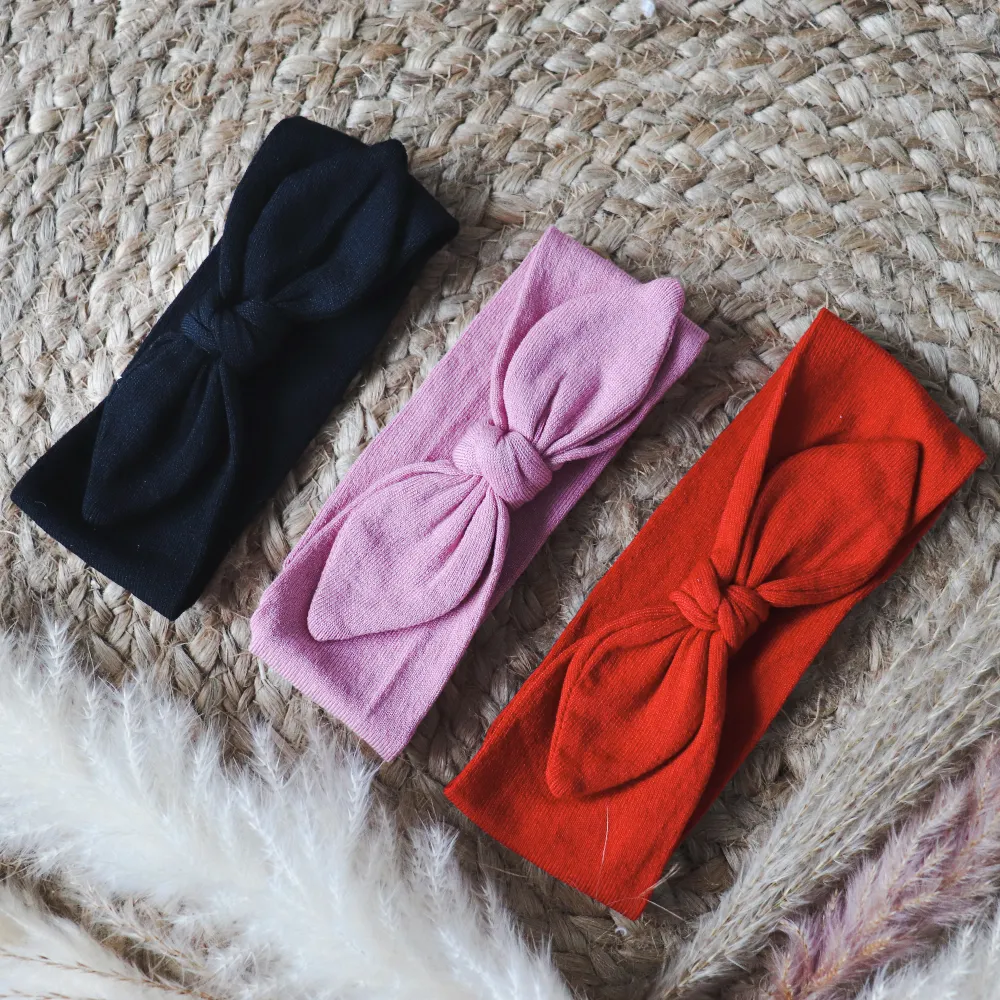 Meia Pata Cotton Tie Bow Headbands