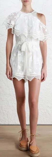 'Mercer' Bird Floating Playsuit