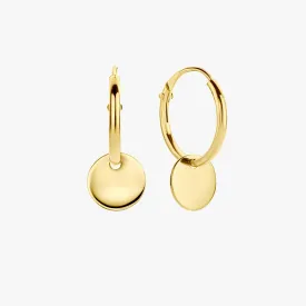 Mini Disc Hoop Earrings