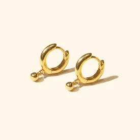 Minimal Drop Huggie Hoop Earrings