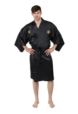 Mitsumon Mens Short Silk Kimono