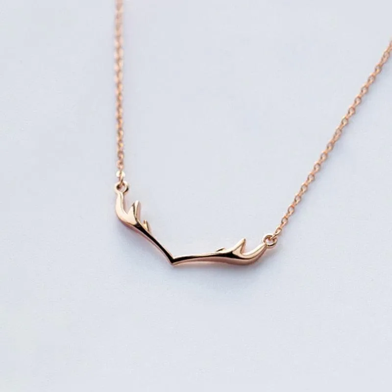 Modish Antlers Minimal Necklace