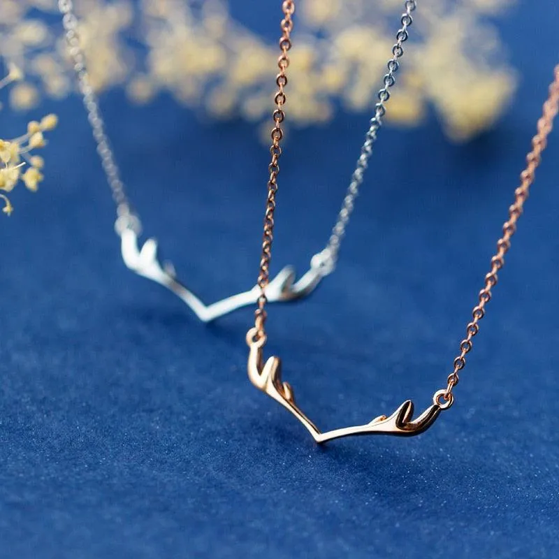 Modish Antlers Minimal Necklace