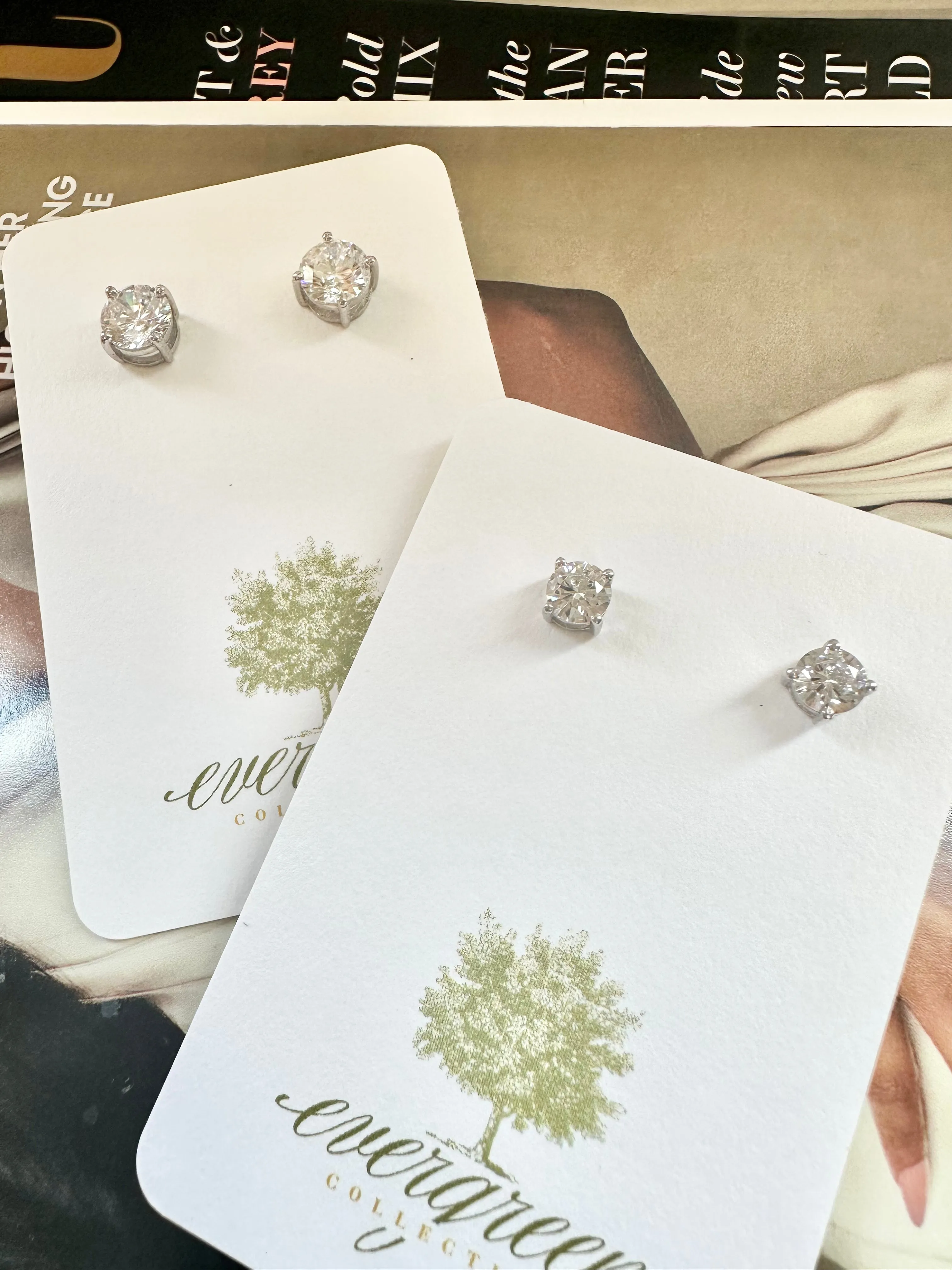 Moissonite Diamond Stud Earrings