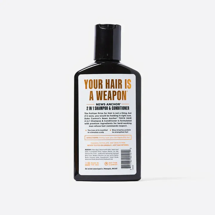 News Anchor 2-in-1 Hair Wash- Bay Rum - Duke Cannon