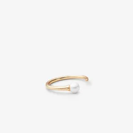 OPEN PEARL RING Gold