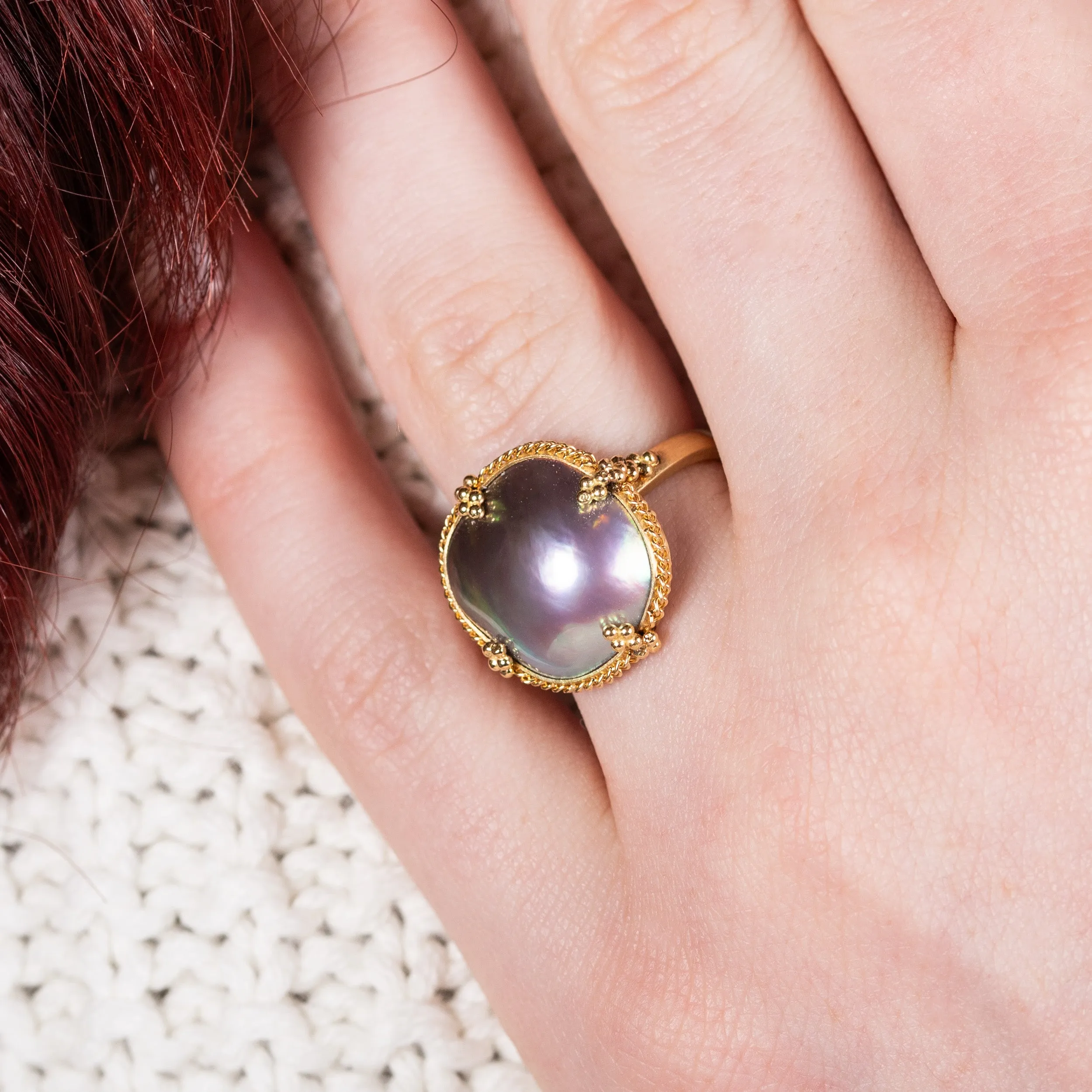 Organic Mabe Pearl Ring