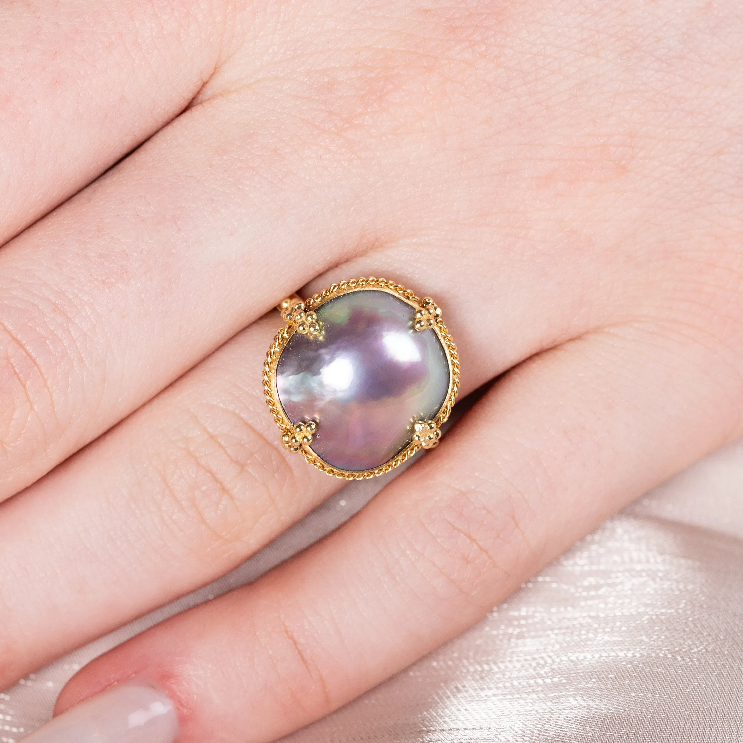 Organic Mabe Pearl Ring