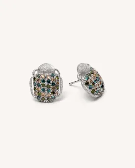 Pavé Scarab Earrings