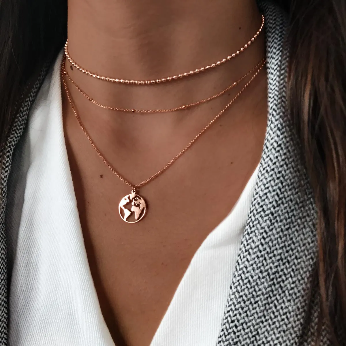 Pebbles Rose Gold Necklace