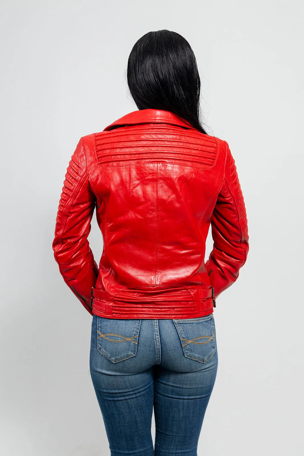 Queens Fashion Lambskin Leather Jacket