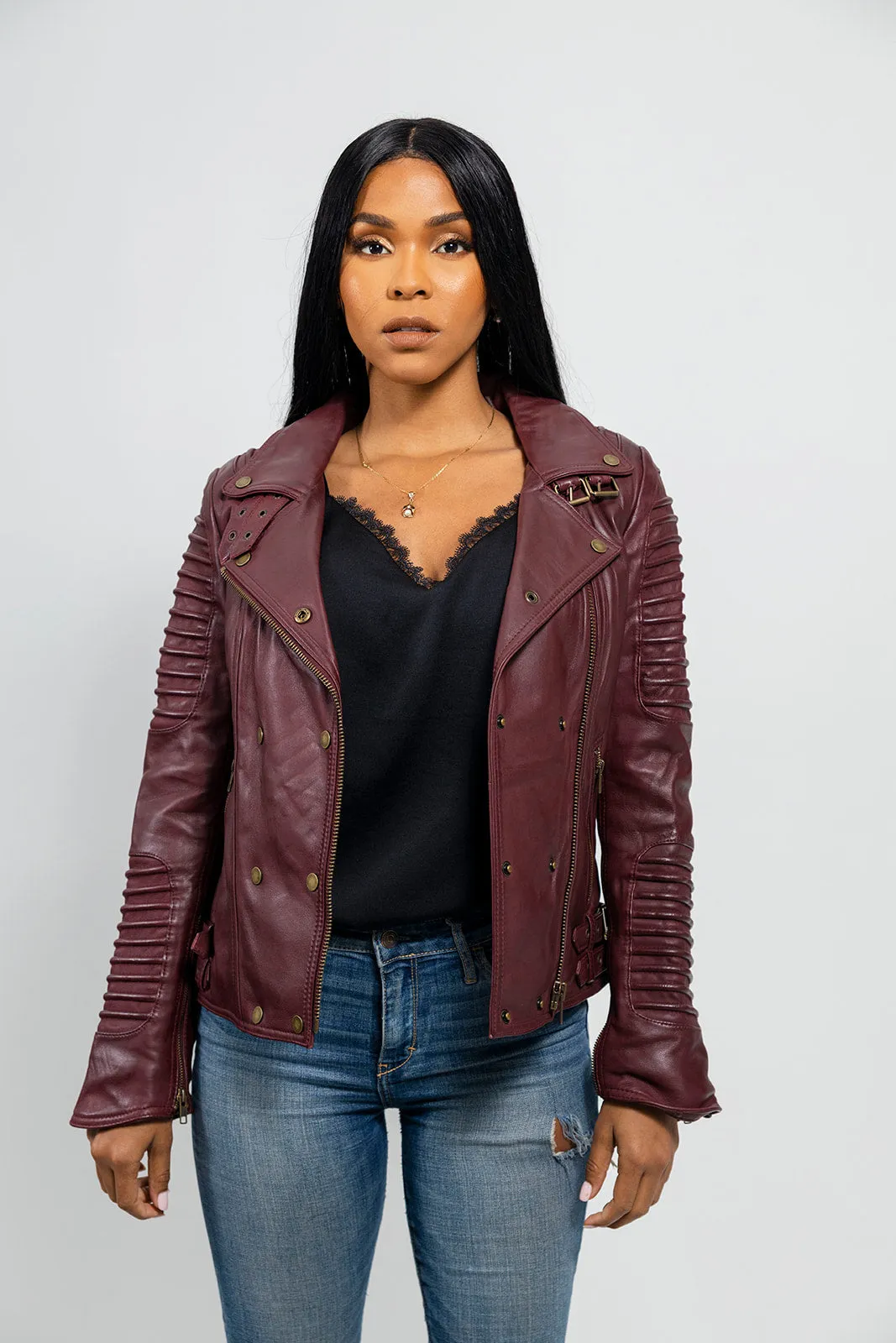 Queens Fashion Lambskin Leather Jacket