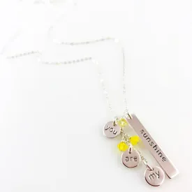 "Heart Speak" Necklaces (You are my Sunshine)