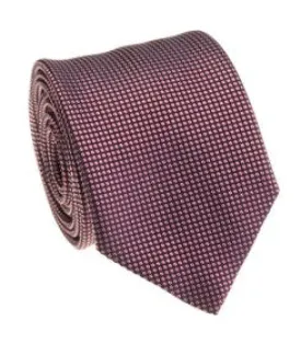 Red Micro Print Silk Tie