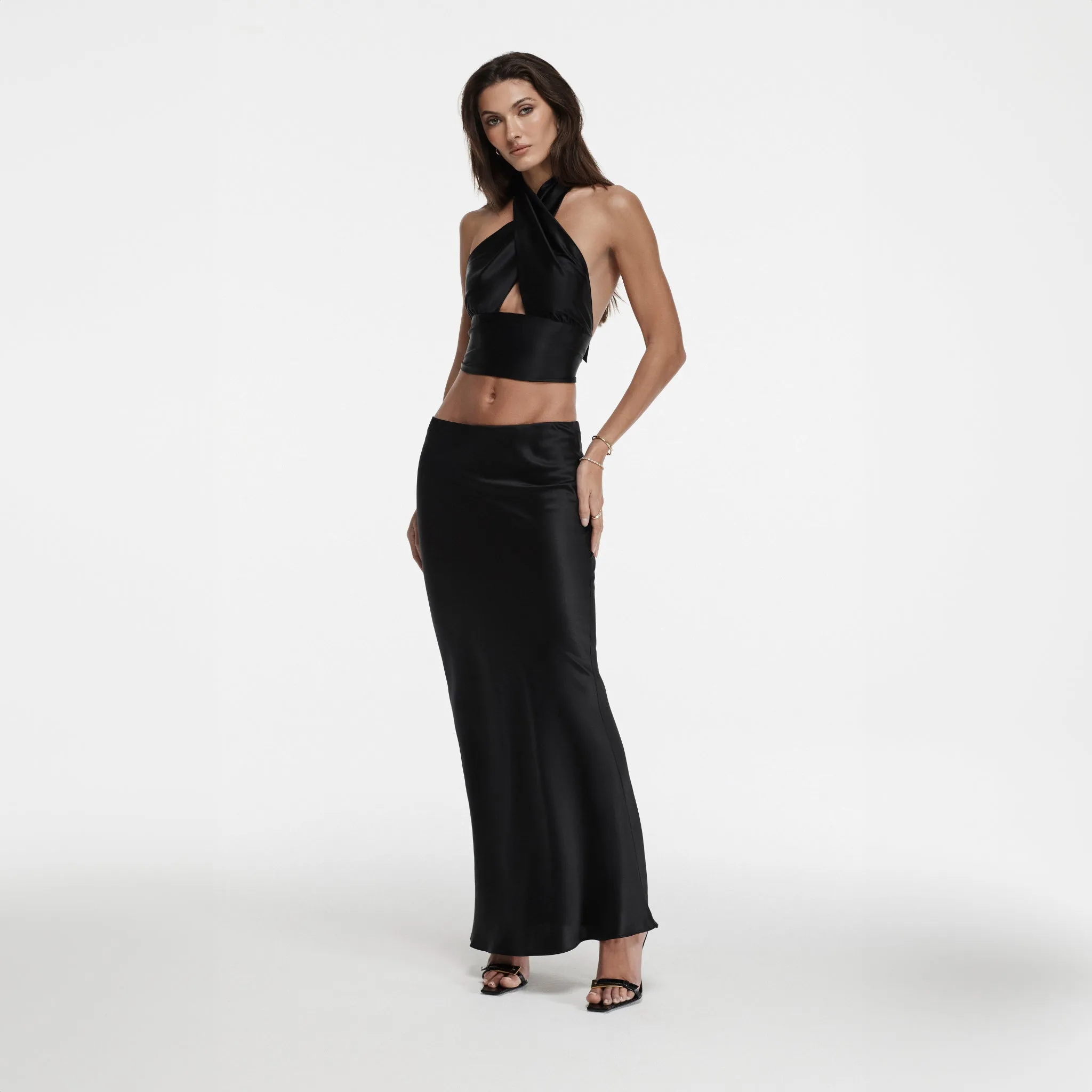 Sade Low Rise Slip Skirt