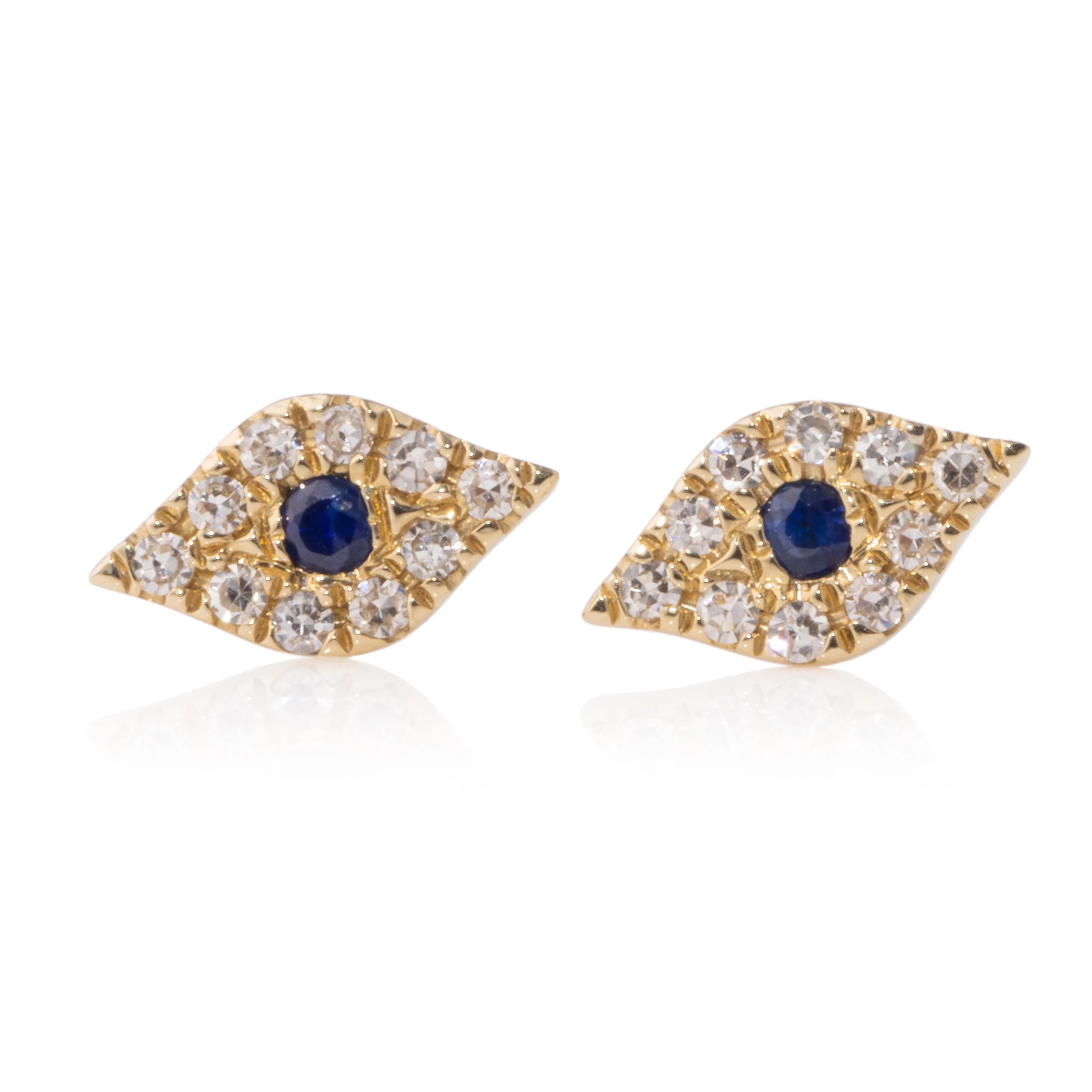 Sapphire Evil Eye Studs