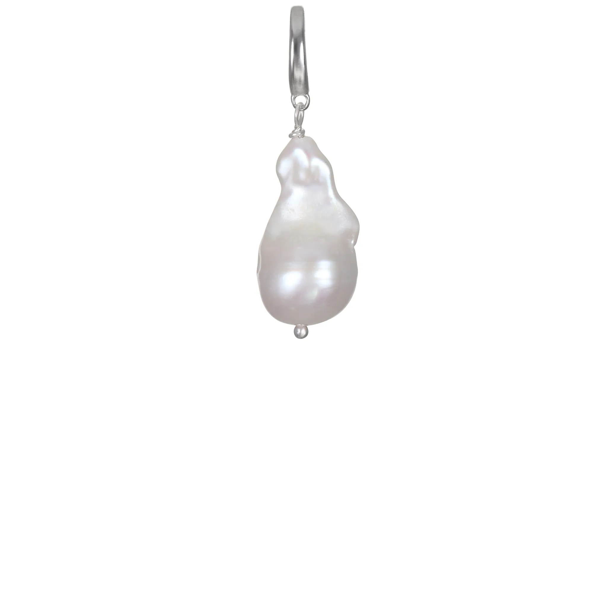 Semi Precious Baroque Pearl Clip-On Charm