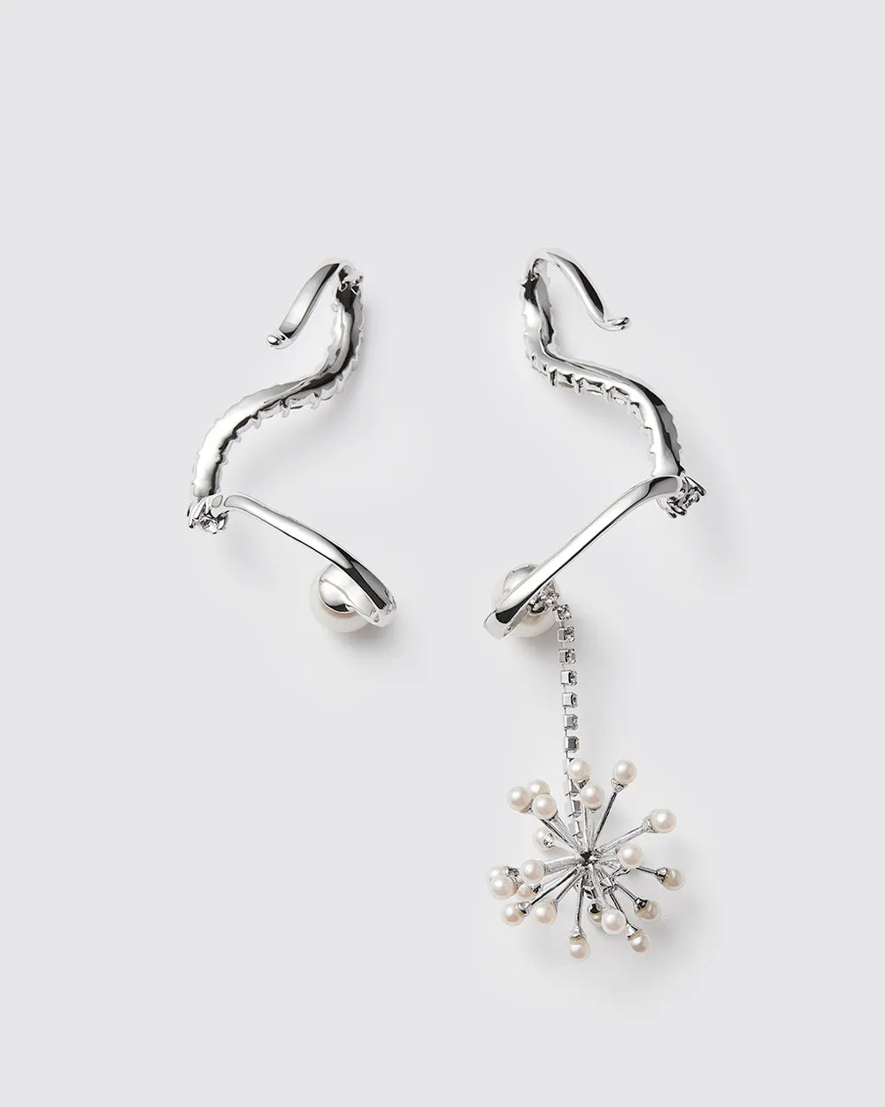 Silver Hanabi Ear Cuffs