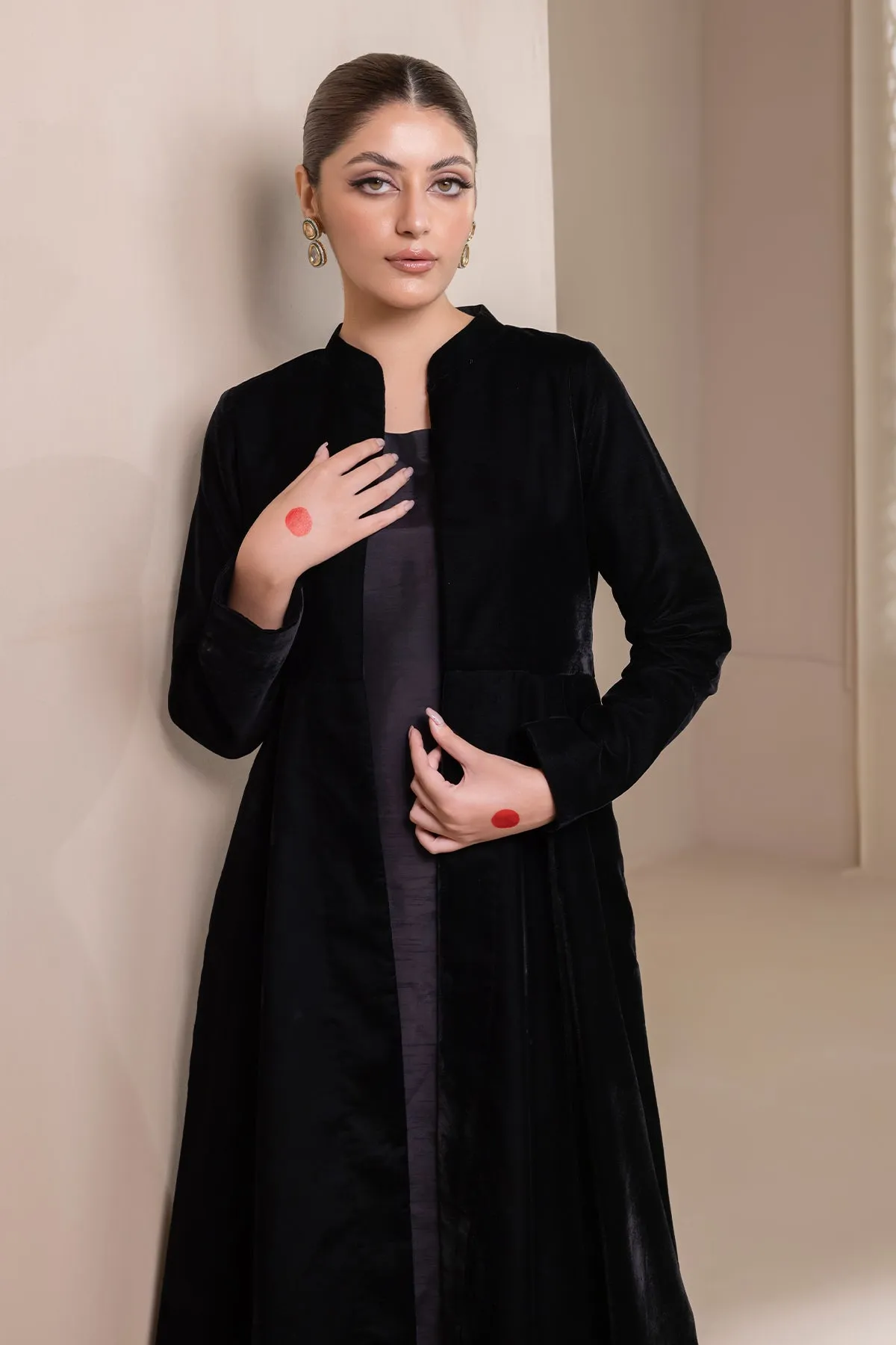 SOLID VELVET GOWN  PR-853