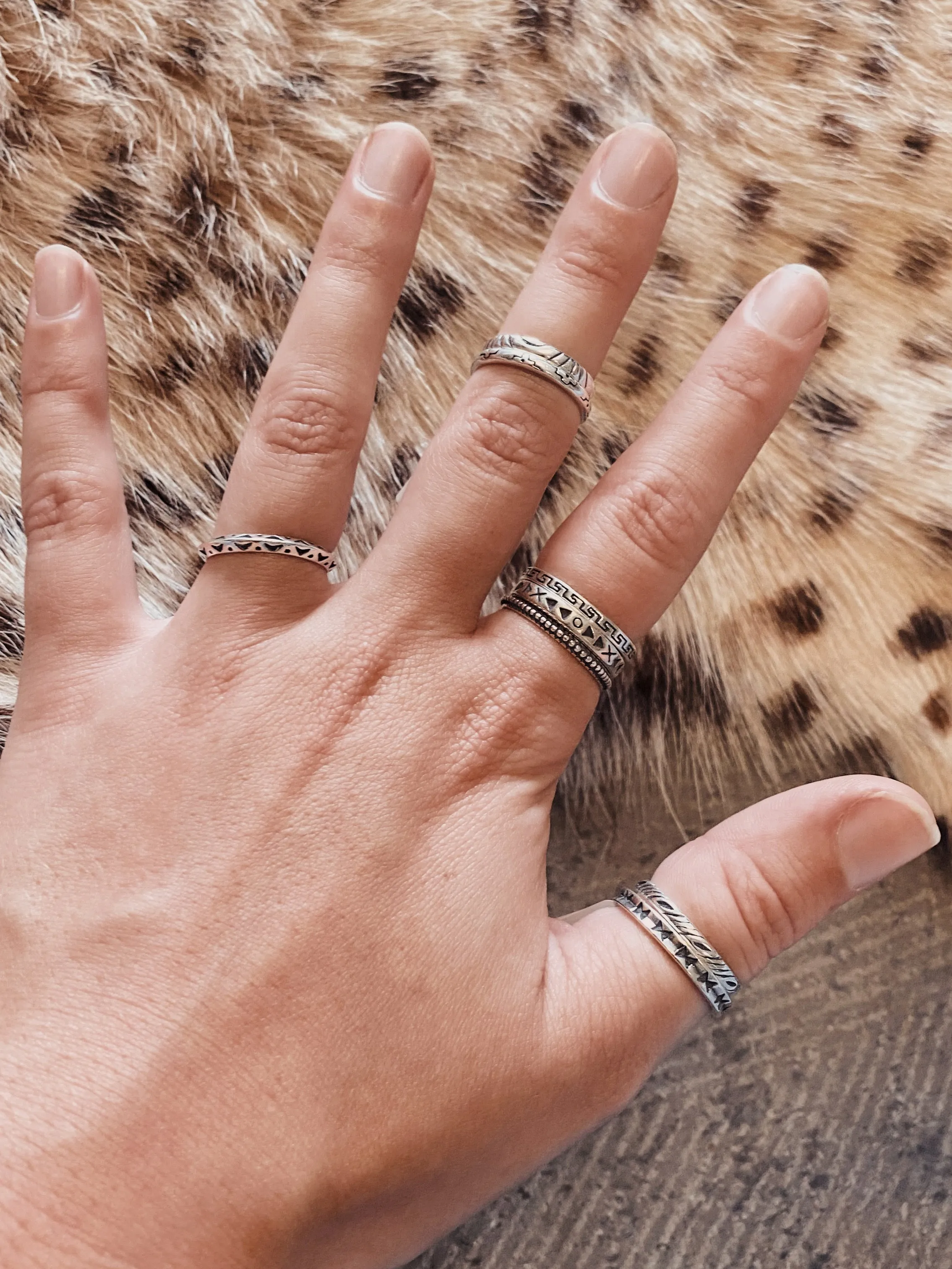 Stamped Stacker Rings