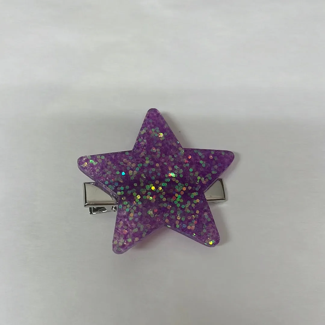 Star resin hair clips