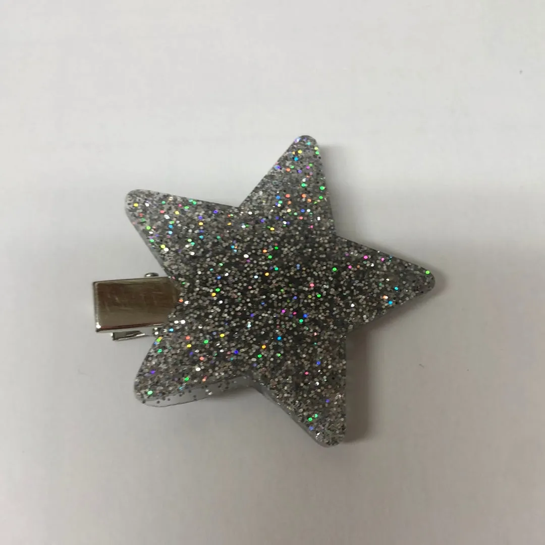 Star resin hair clips