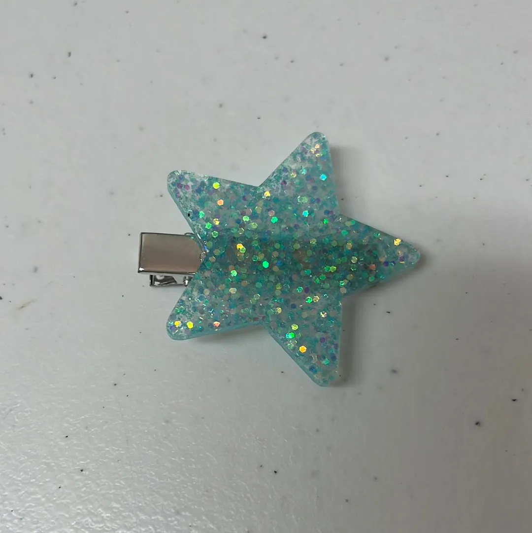 Star resin hair clips