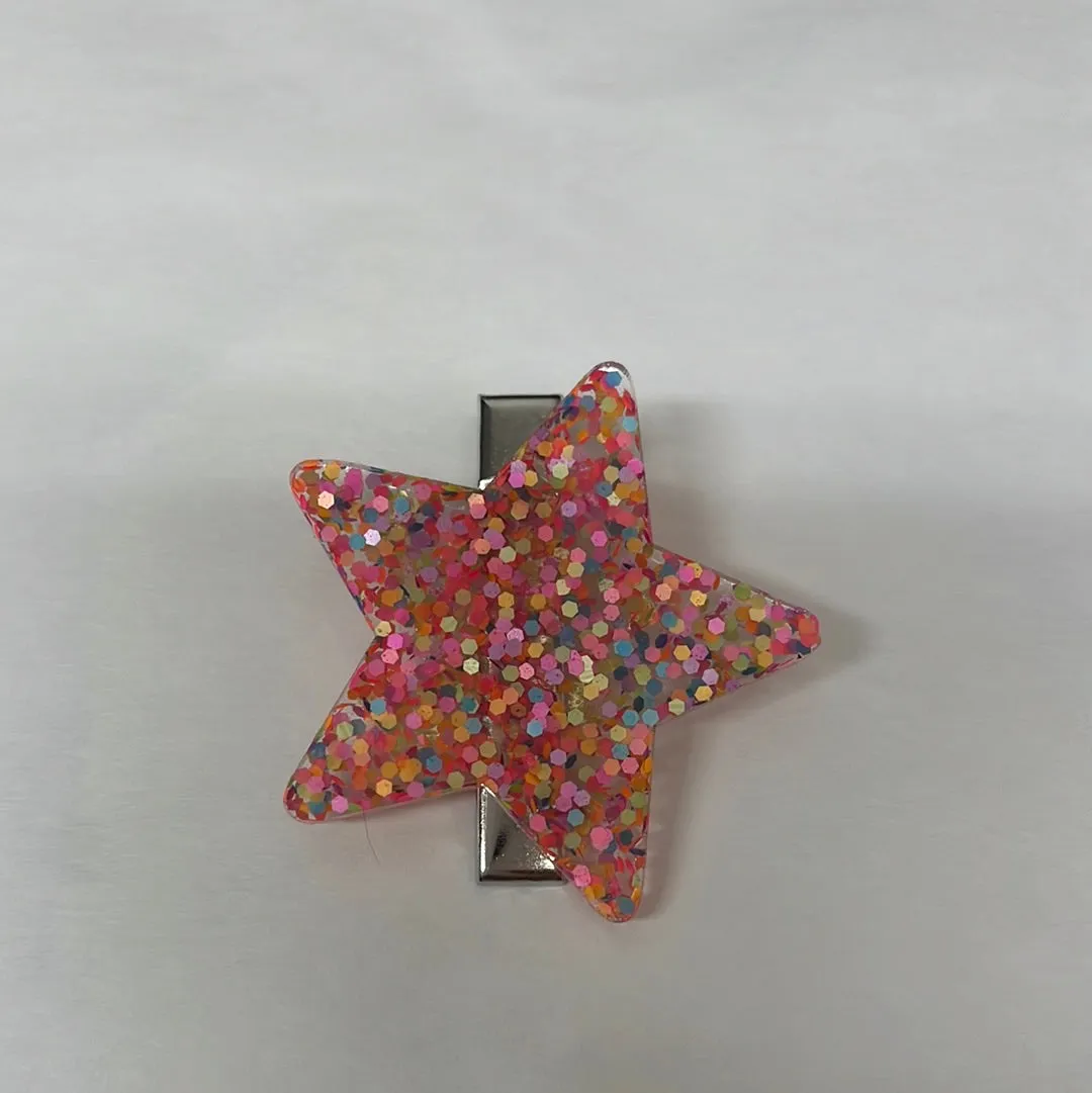 Star resin hair clips