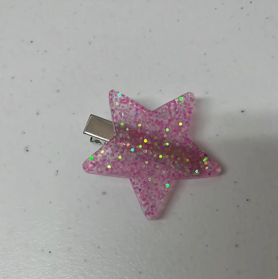 Star resin hair clips