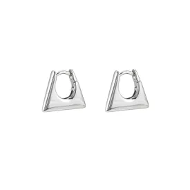 Sterling Silver Bag Huggie Earrings