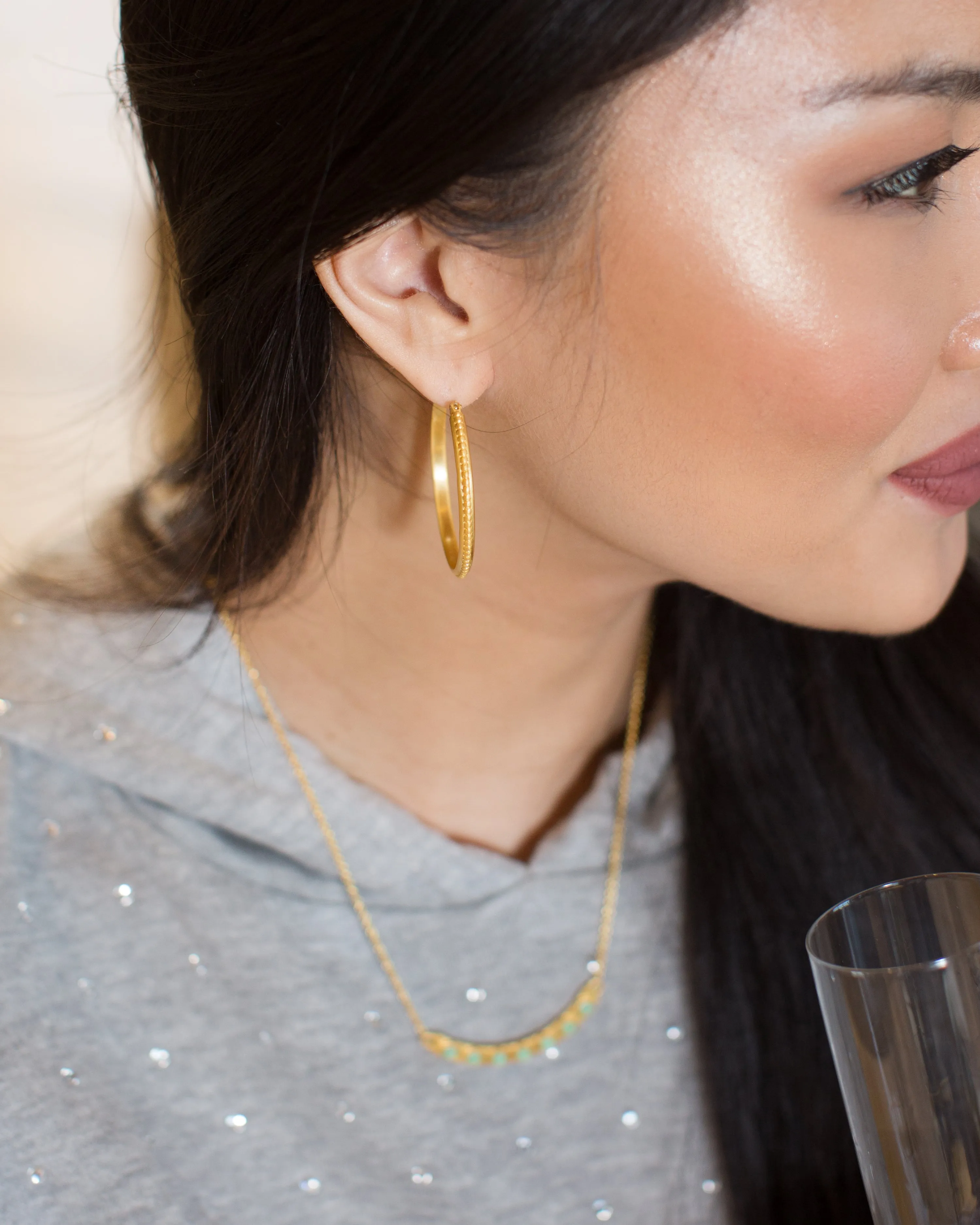 Studded Hoop Earrings