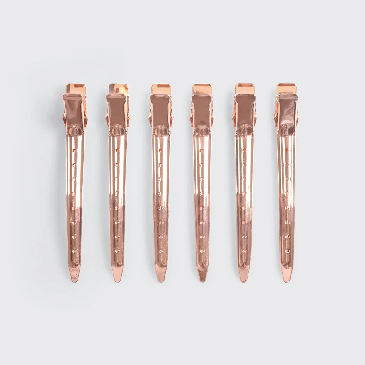 Styling Hair Clips 6pc (Rose Gold)