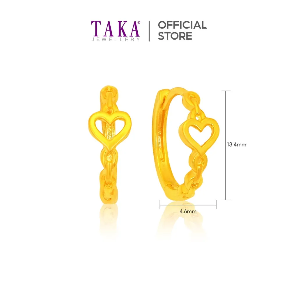 TAKA Jewellery 916 Gold Hoop Earrings