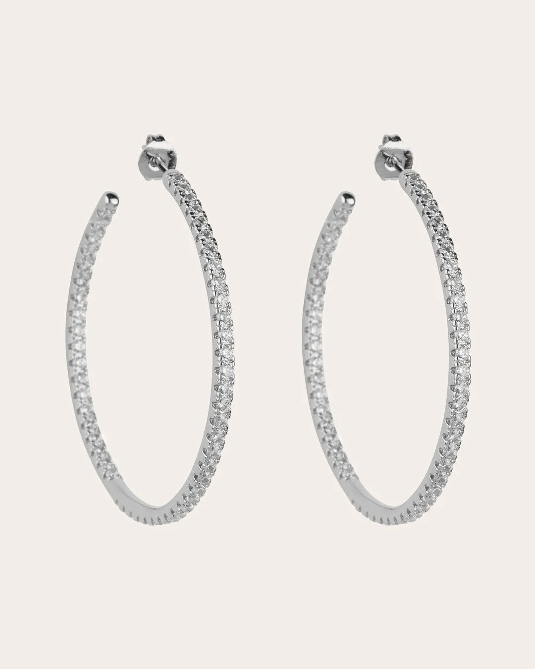 The JLo hoops - silver plated