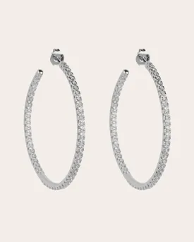 The JLo hoops - silver plated