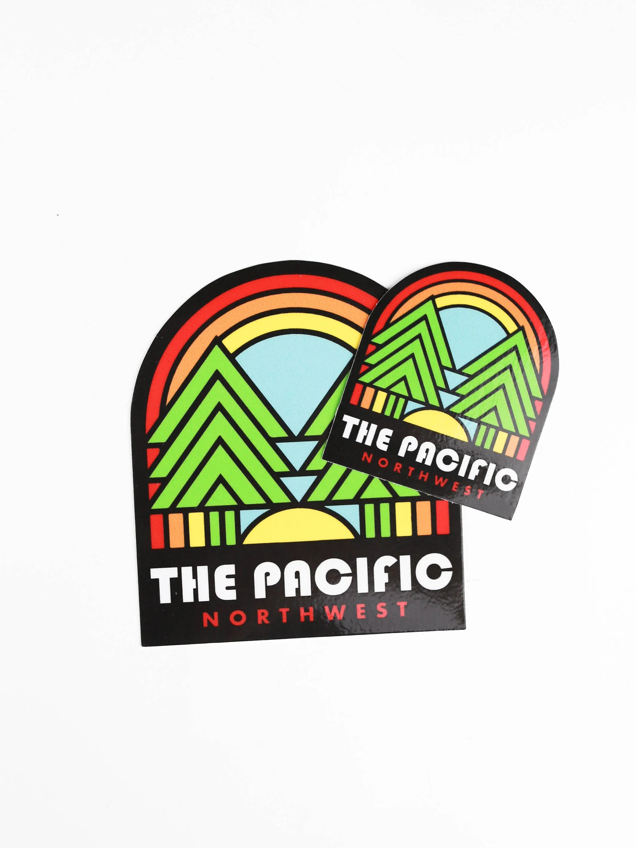 The Pacific Northwest Retro Forest Lines Sticker