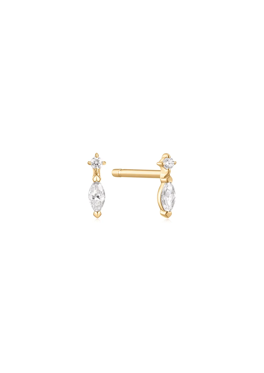 The Solstice Cultured Diamond 9ct Solid Gold Stud Earrings