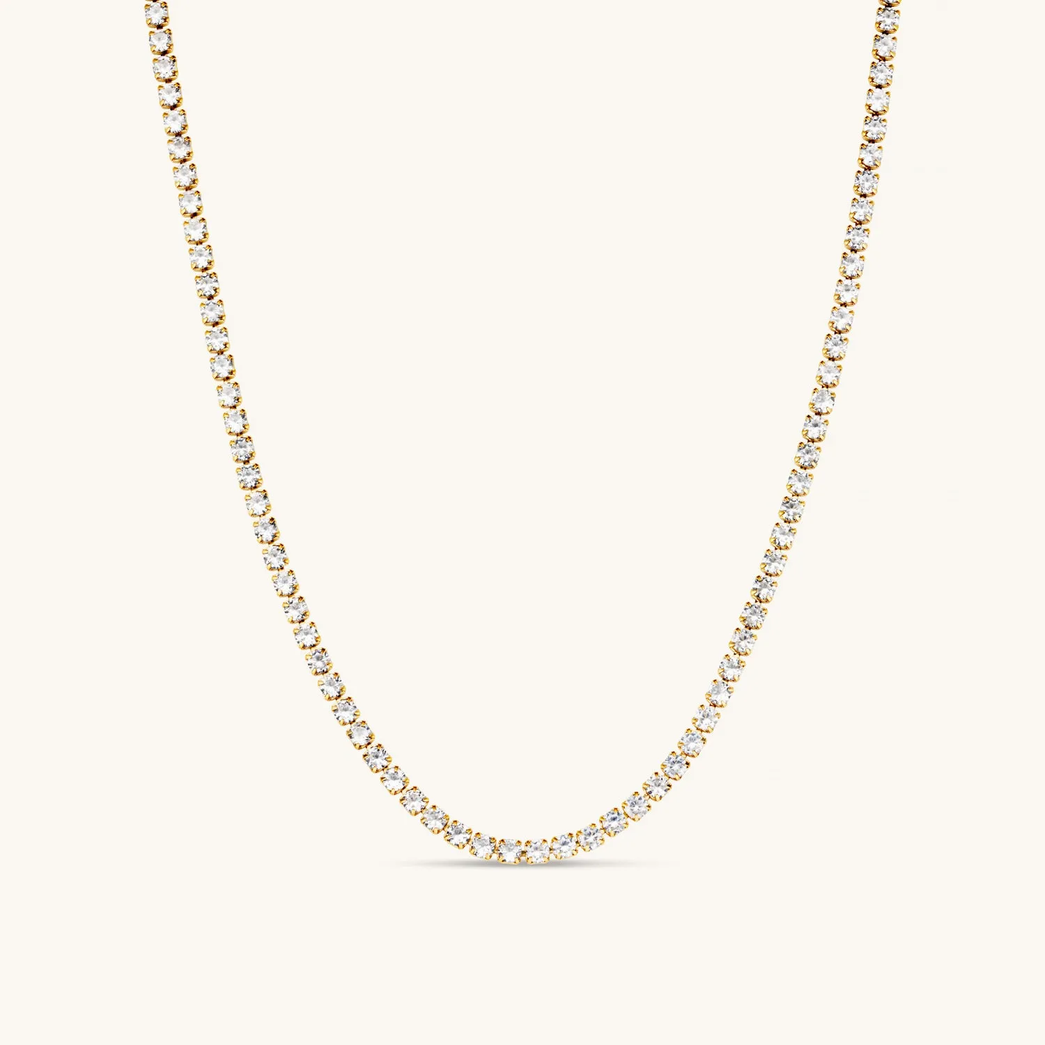 The Tennis Necklace Gold