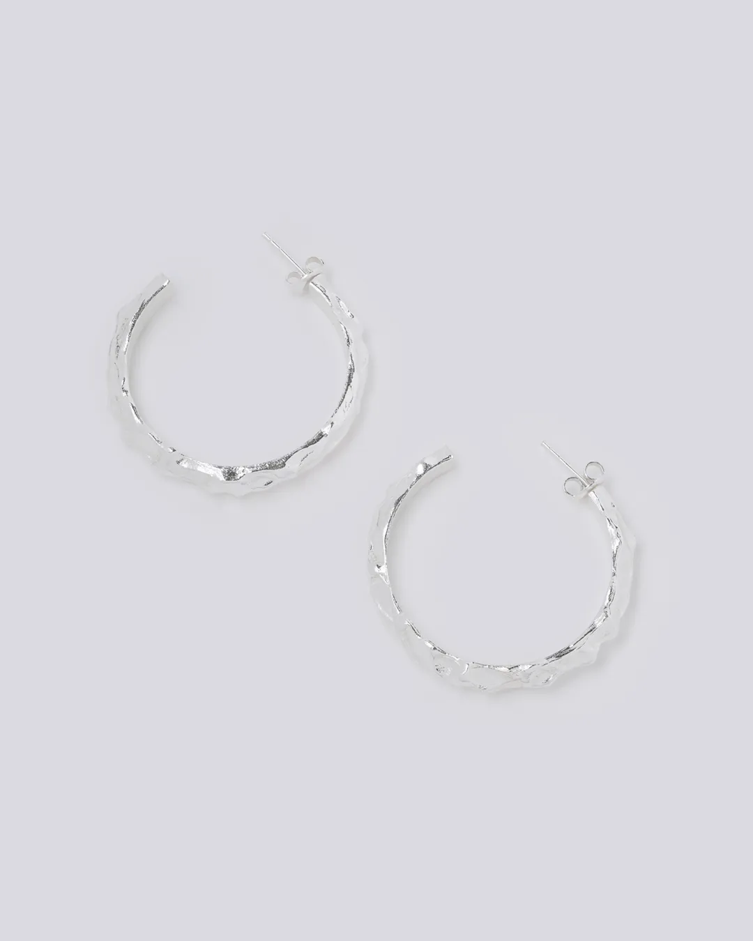 Thor Silver Hoop Earrings