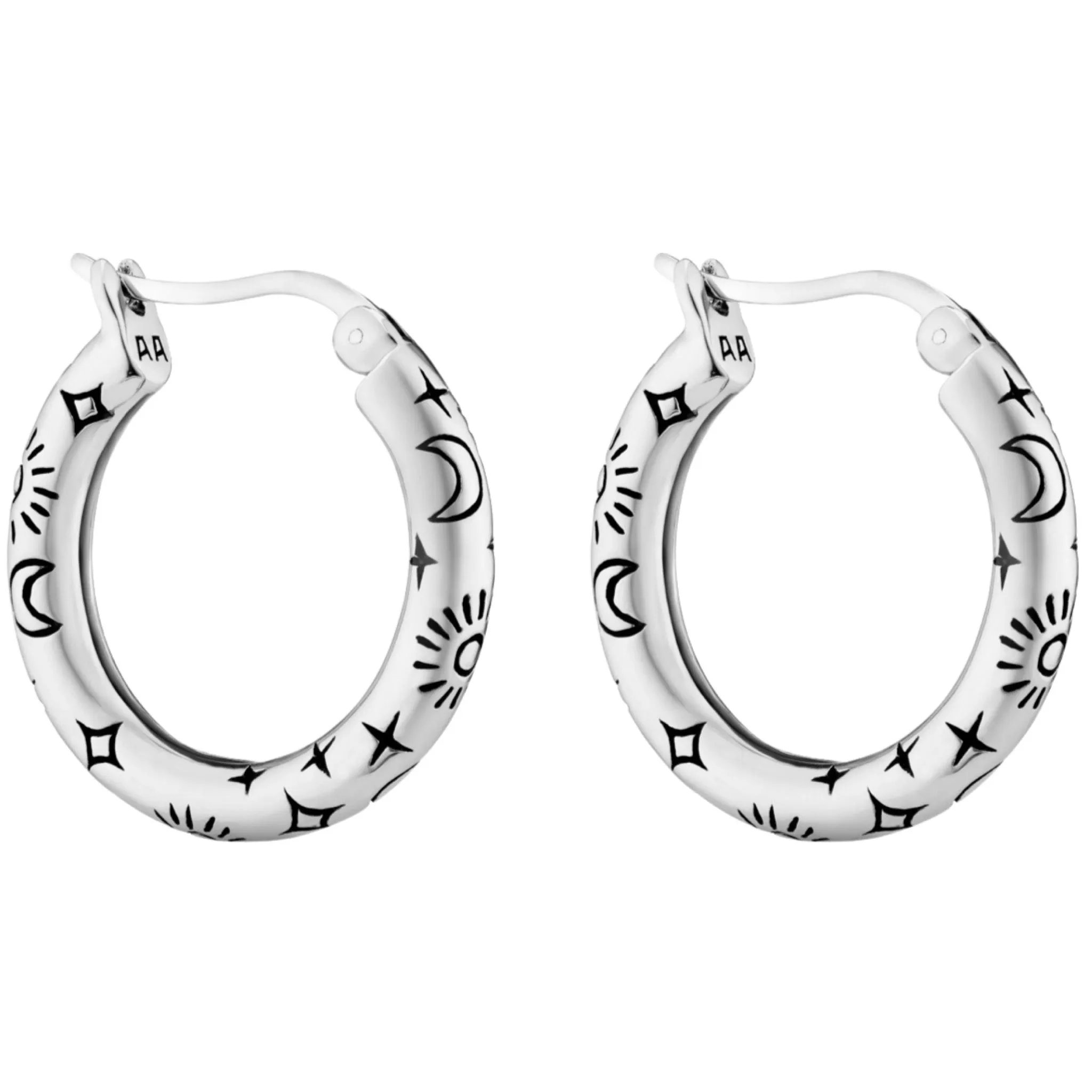 TWILIGHT - Sterling Silver Hoops