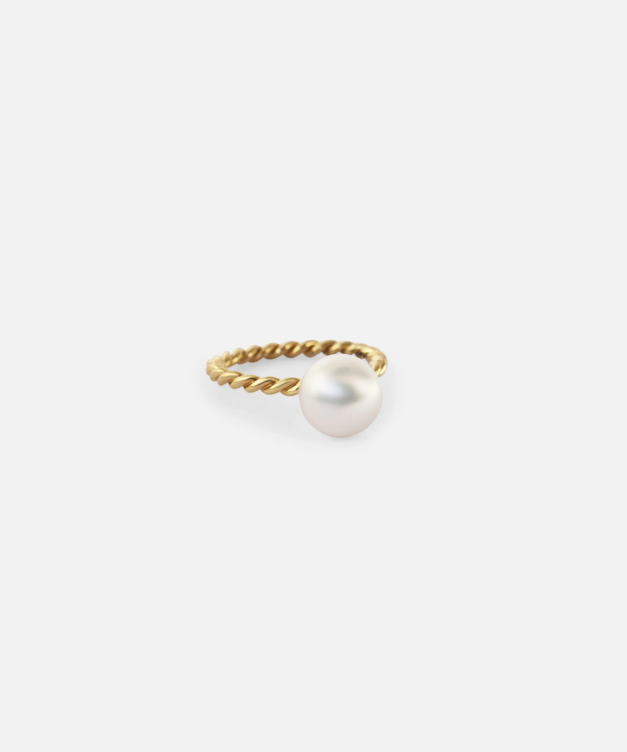 Twisted Band Akoya Pearl Ring