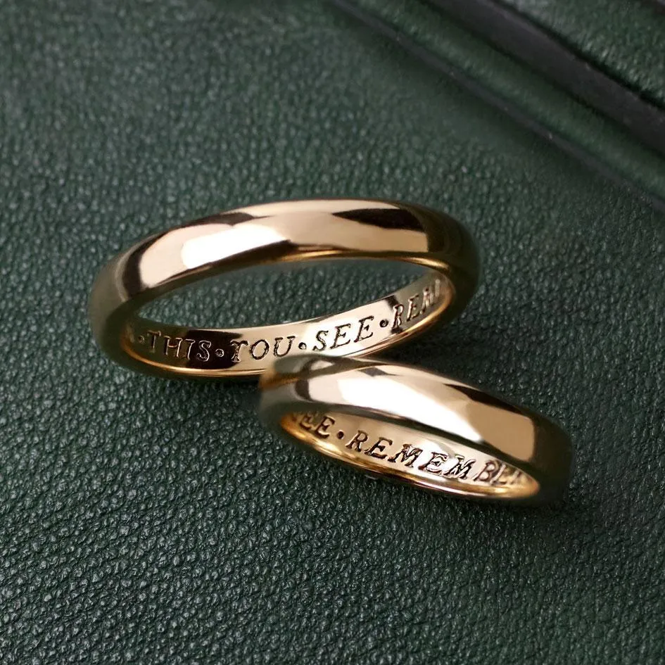 When This You See Remember Me Posie Ring - Gold