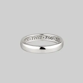 When This You See Remember Me Posie Ring - Silver