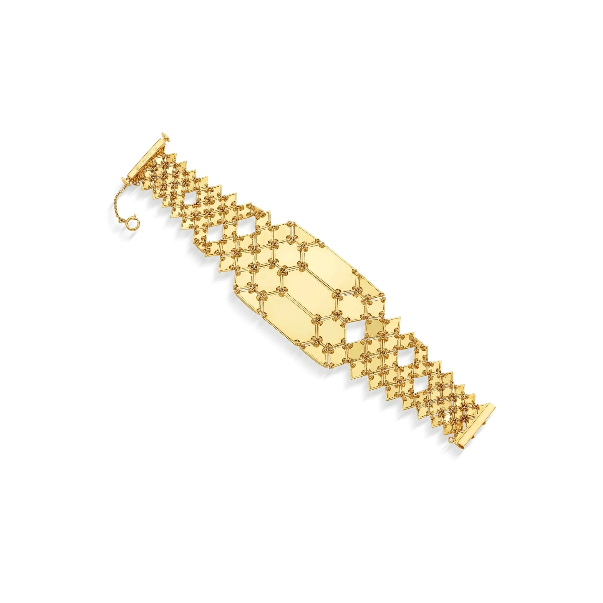 Wide Yellow Gold Python Bracelet