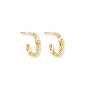 Woven Rope Hoop Earrings